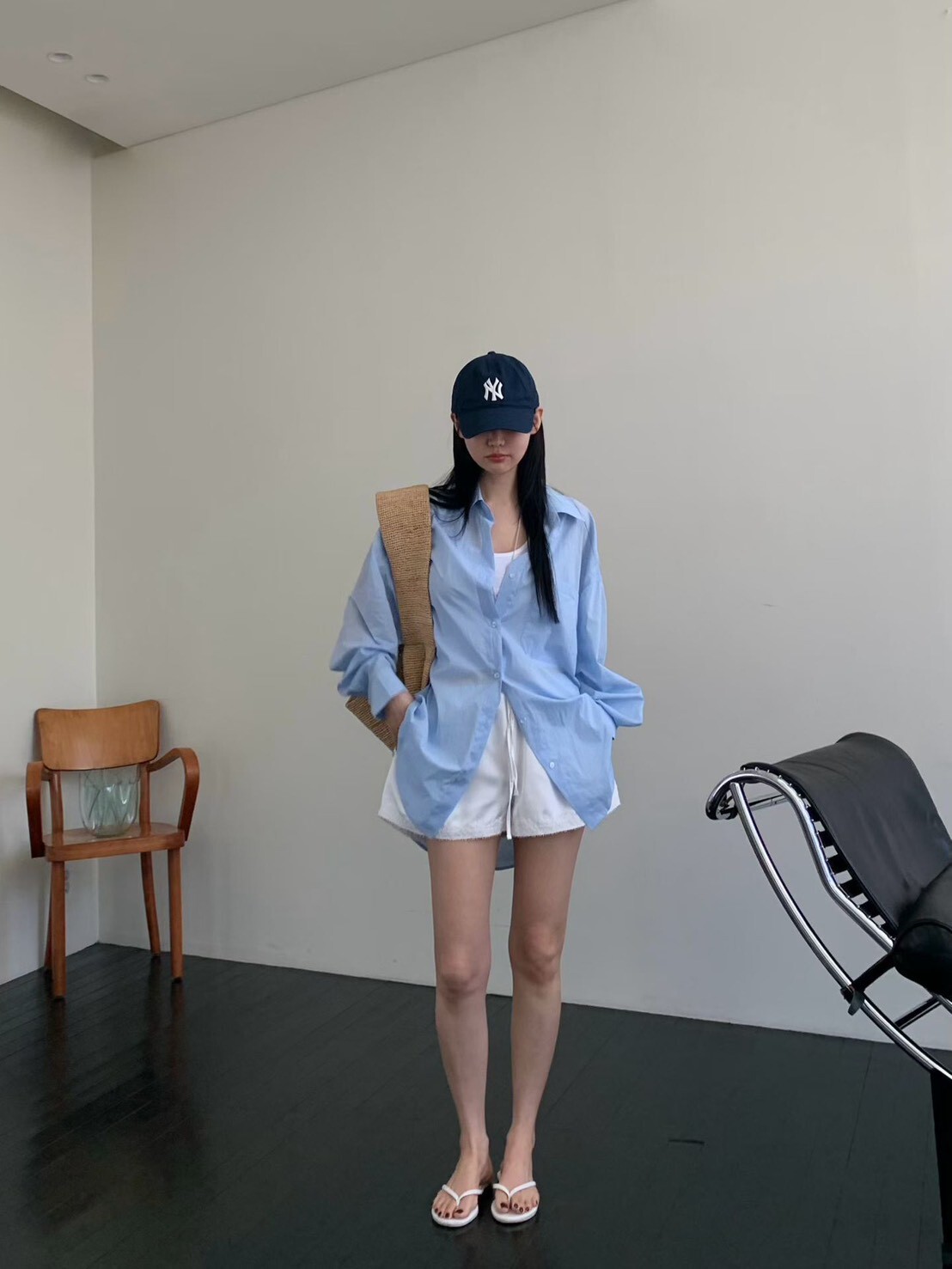男友襯衫風防曬上衣