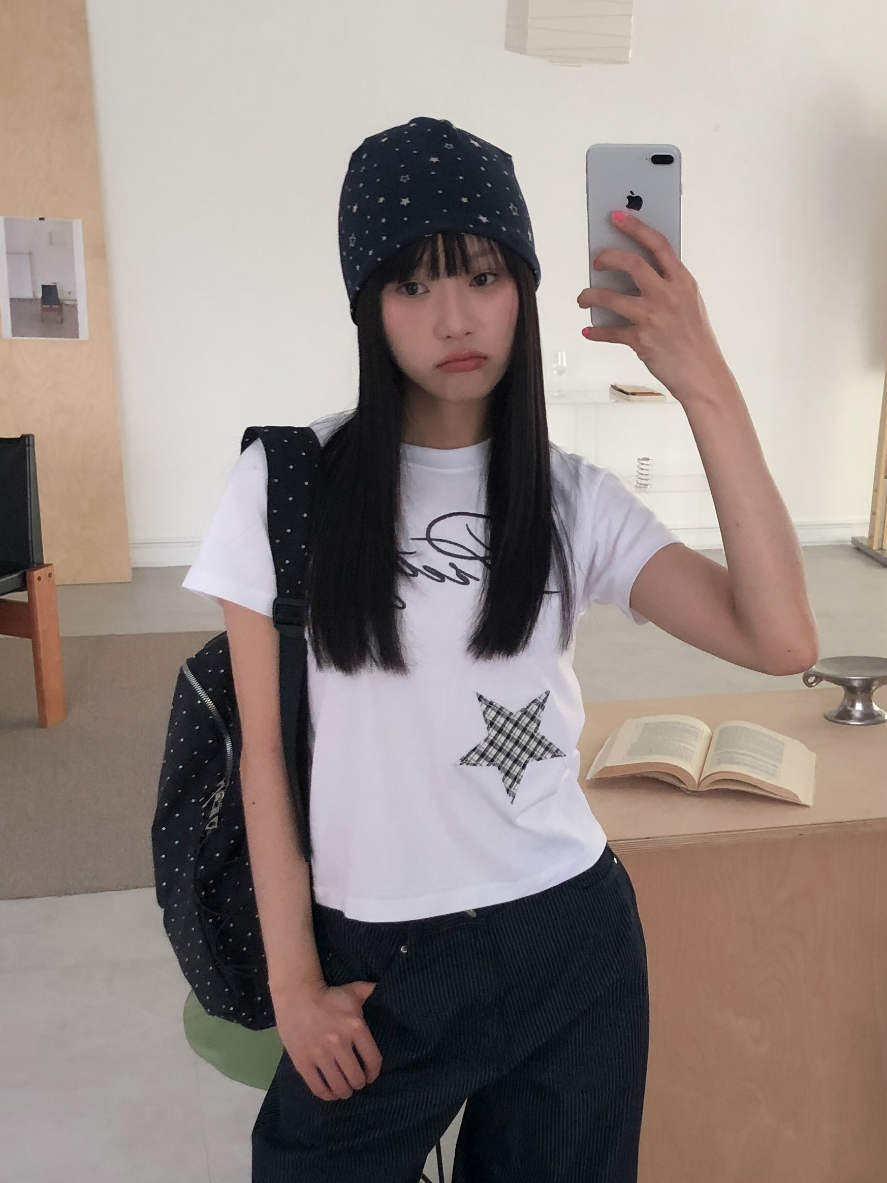reversible star beanie
