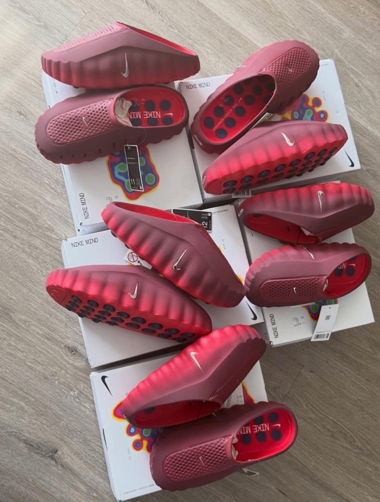 Nike Mind 001 ”Team Red“ 漸層紅 賽前拖鞋 HQ4307-601