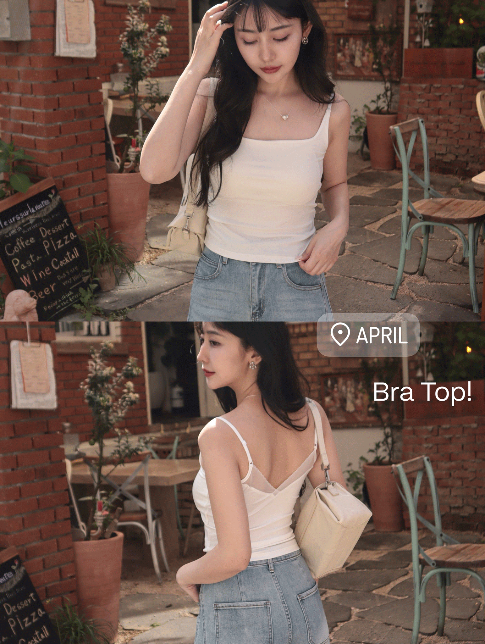 26C130 本期推薦! 副乳修飾接紗美背bra top (肩帶可調)