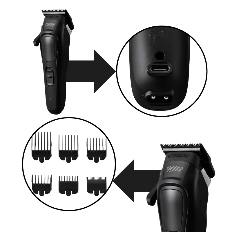 Nobby NBT1200 Type-C 充電與多段梳具配件