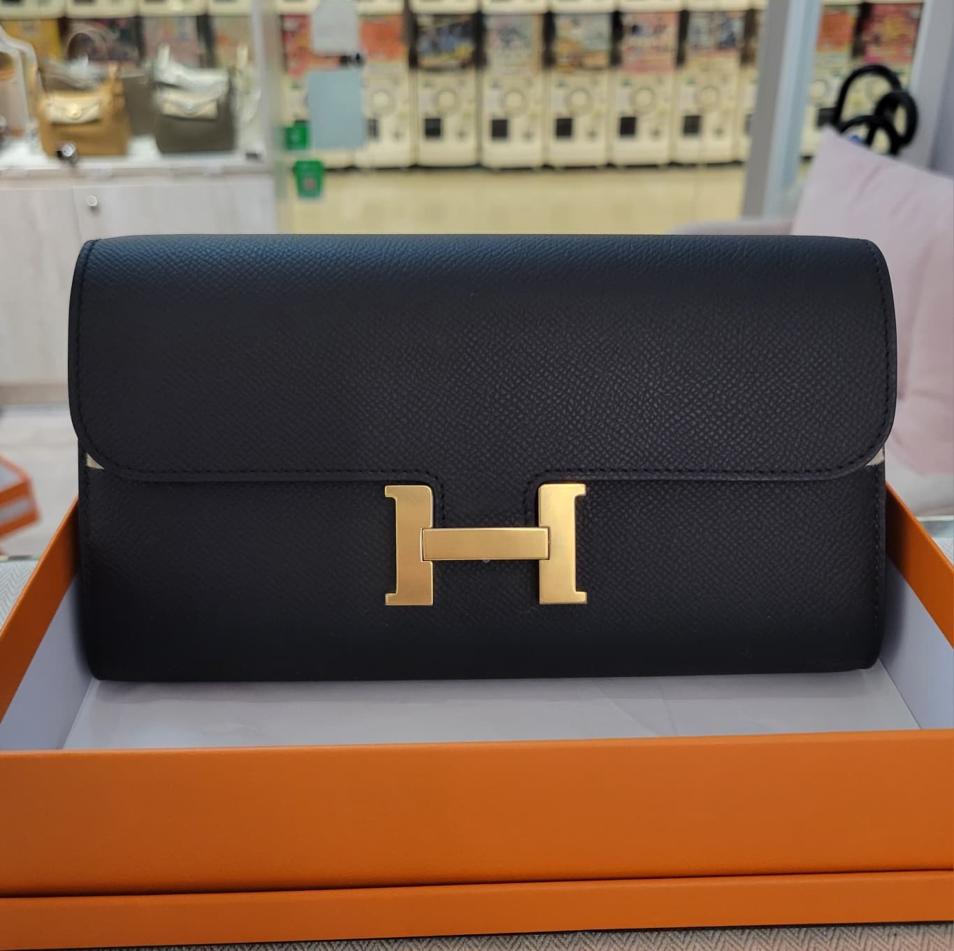 HERMES Constance to go NOIR CC  EPSOM 黑色金扣