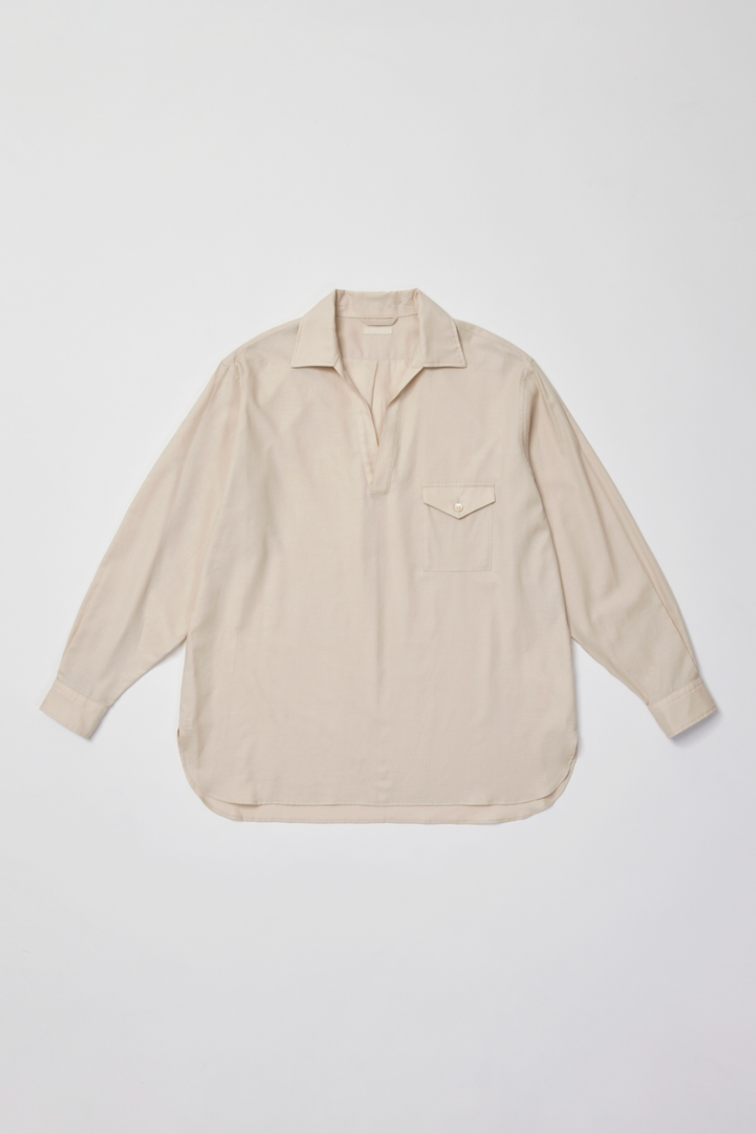 ULTERIOR SILKY SOFT TWILL SKIPPER SHIRT (2COL)