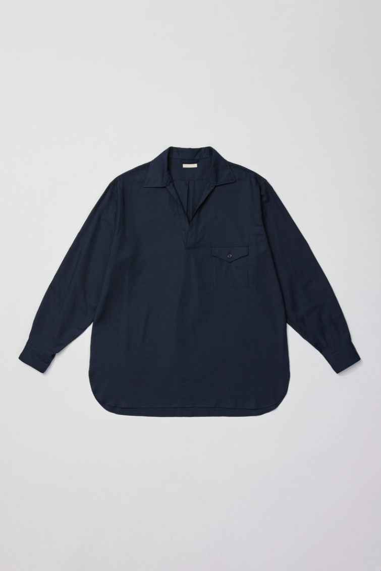 ULTERIOR SILKY SOFT TWILL SKIPPER SHIRT (2COL)