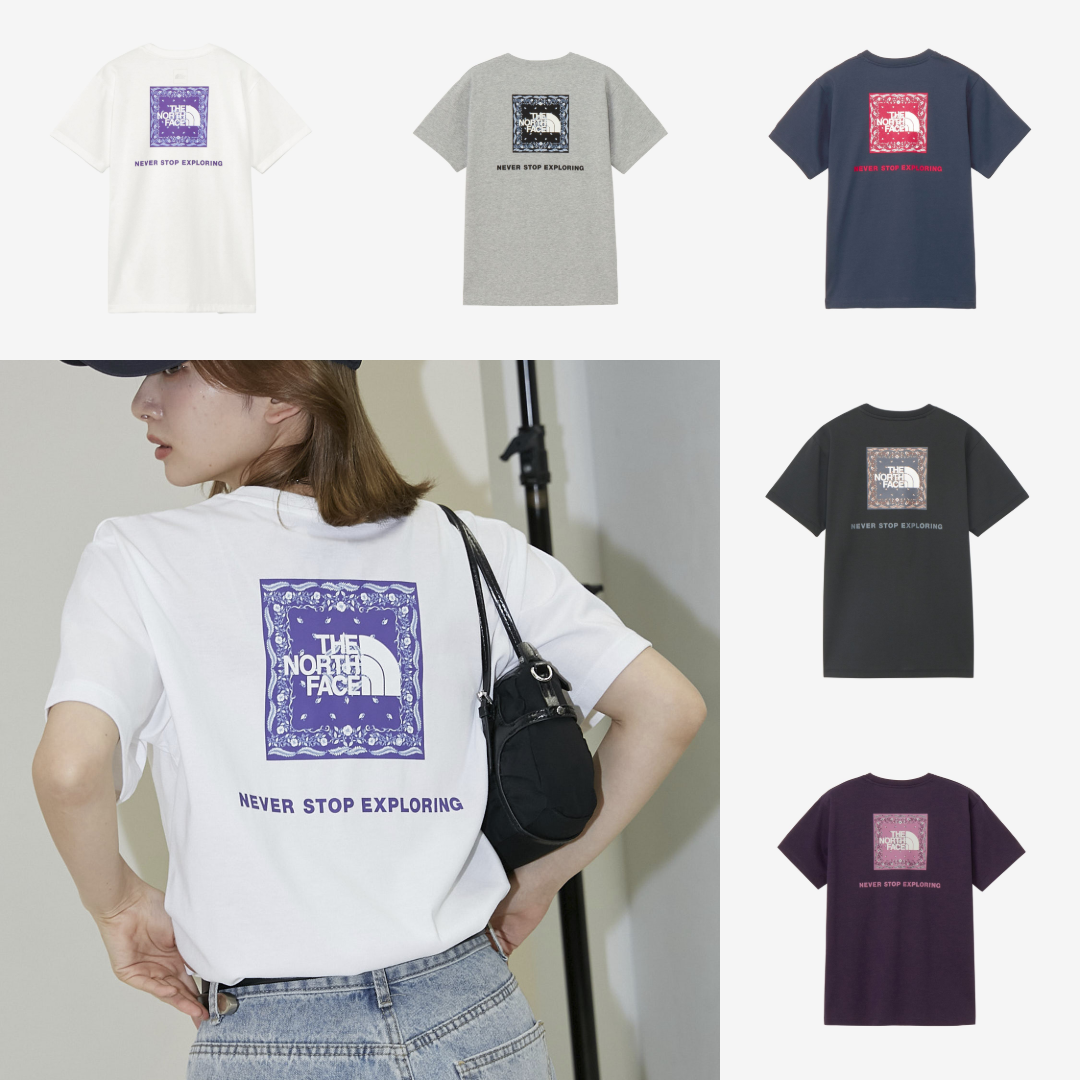 限時折扣預購┃日本 女版 THE NORTH FACE BANDANA SQUARE LOGO TEE 變形蟲 方形 短T