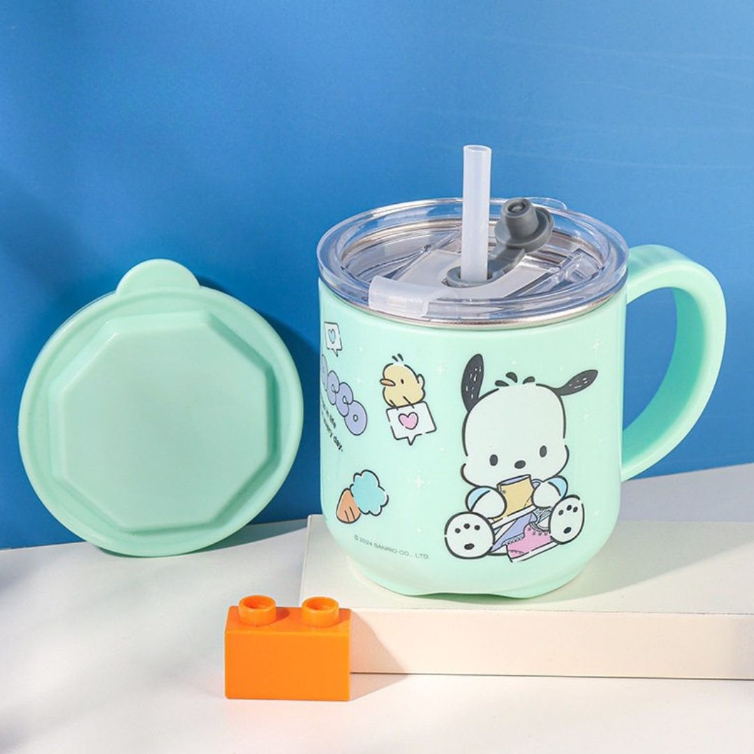 PC狗 Sanrio | 不鏽鋼杯連蓋 (260ml) (吸管 | 直飲)