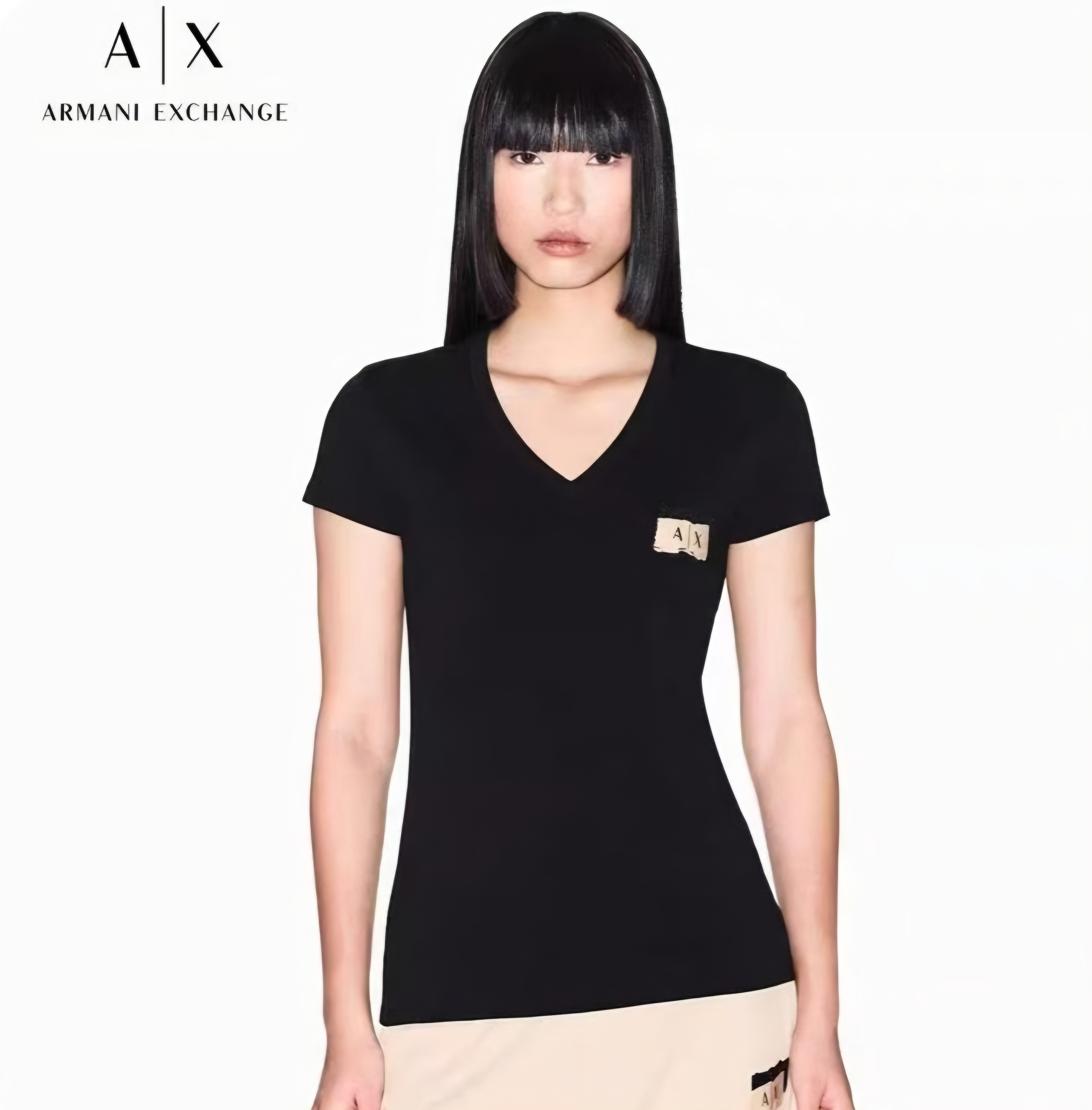 ARMANI exchange LOGO 黑色 女款 Tee