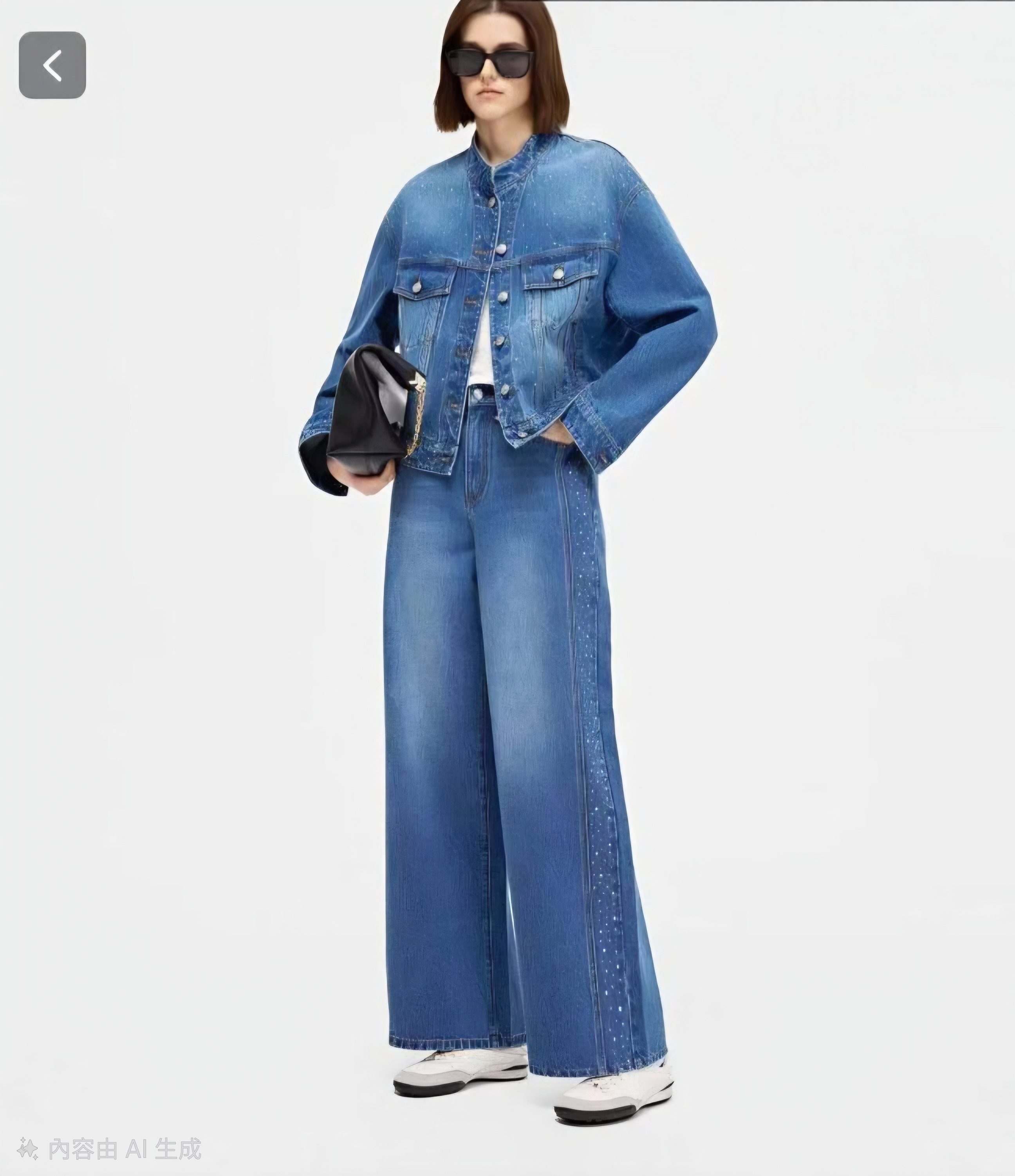 KARL 闊腳 閃石 牛仔褲 女款