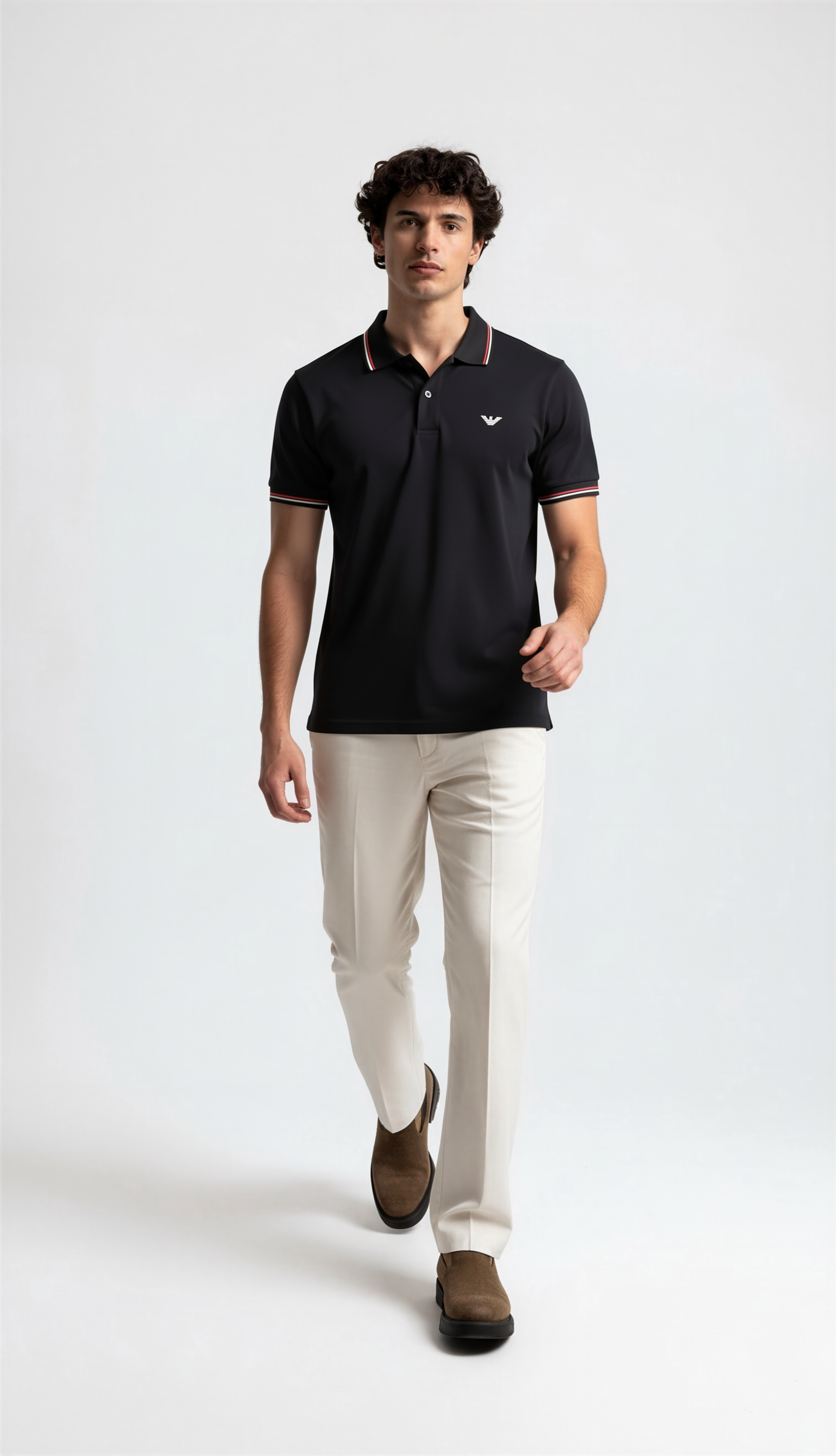 Armani 休閒款 小Logo 短袖polo