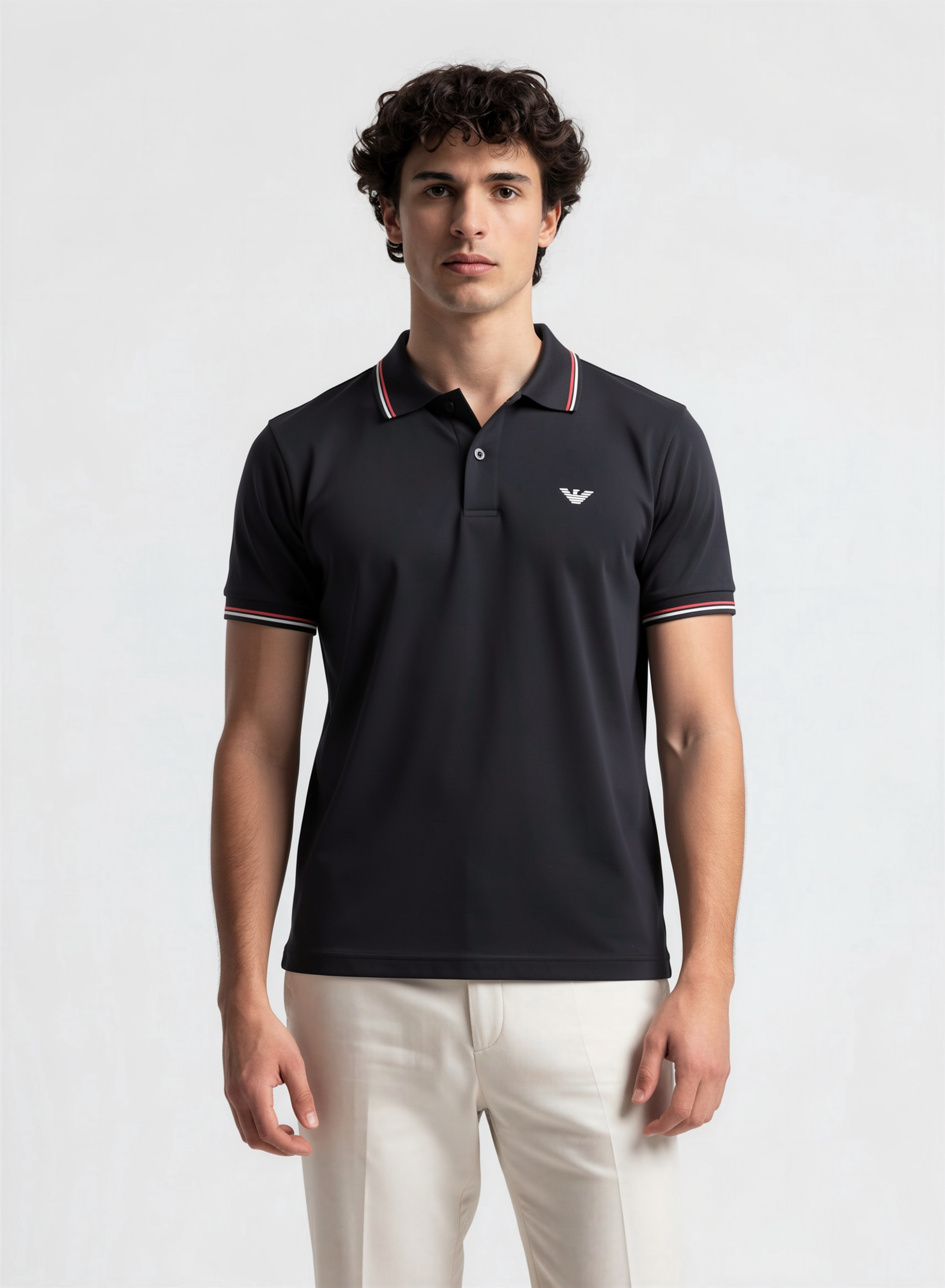 Armani 休閒款 小Logo 短袖polo