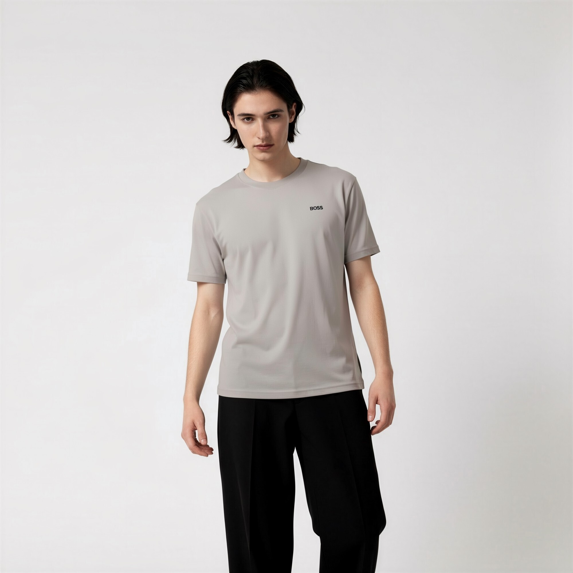 HUGO BOSS 刺繡logo 男款 基礎 tee #4-27