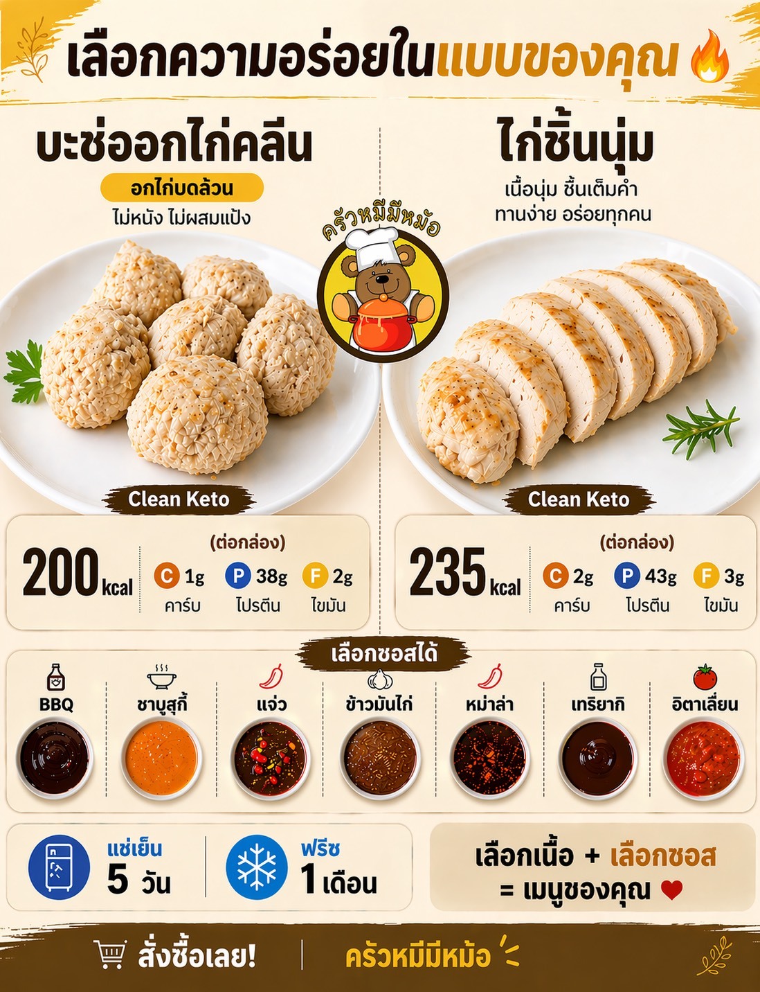 [TL07] [-18°C] Krua Bear Chicken Ball / Sous vide chicken