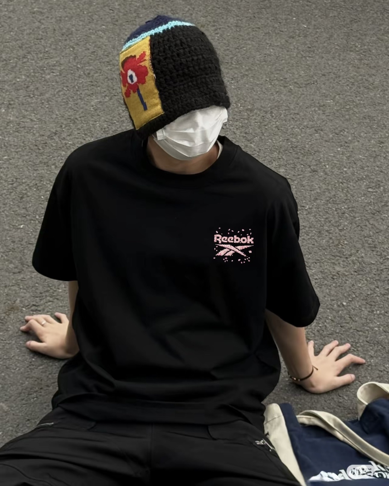 #預購 Reebok 280g 重磅美式 櫻花字母印花 純棉圓領短踢 兩色