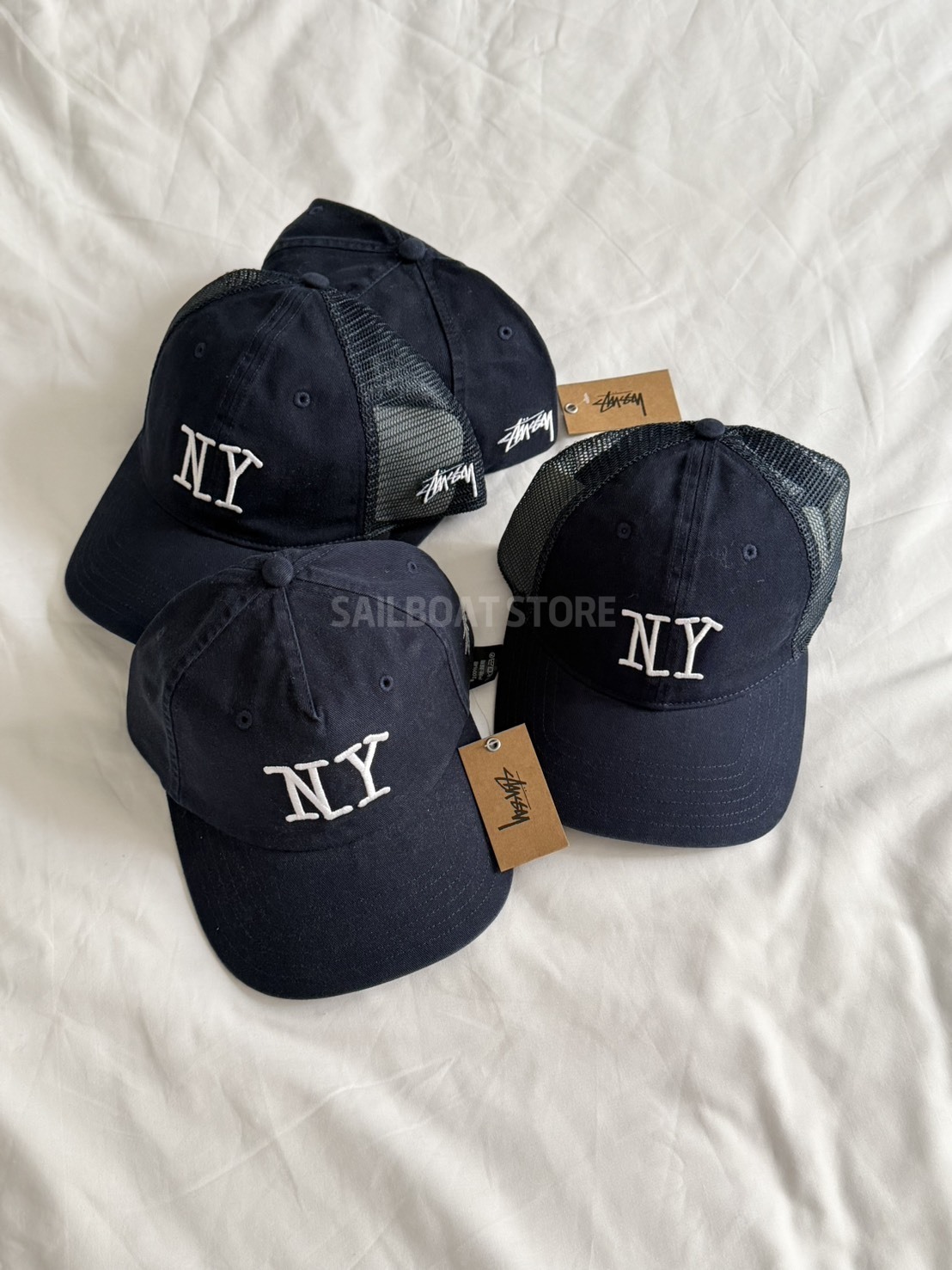 #現貨 🇺🇸紐約限定 Stüssy New York Chapter 網紗拼接 刺繡棒球帽