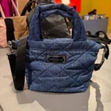 [S] MARC JACOBS DENIM BLUE 4S6HTT039H02-468 QUILTED MINI TOTE, 196611811101 (SMJ680)