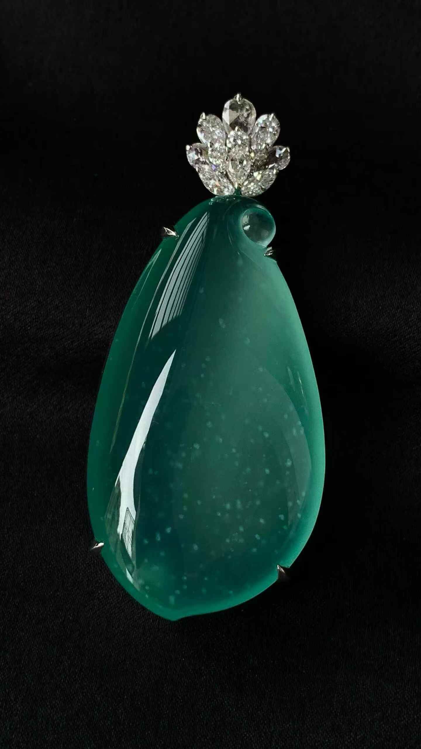 翡翠福瓜吊墜,天然翡翠A玉, 緬甸玉, Jade, Jadeite