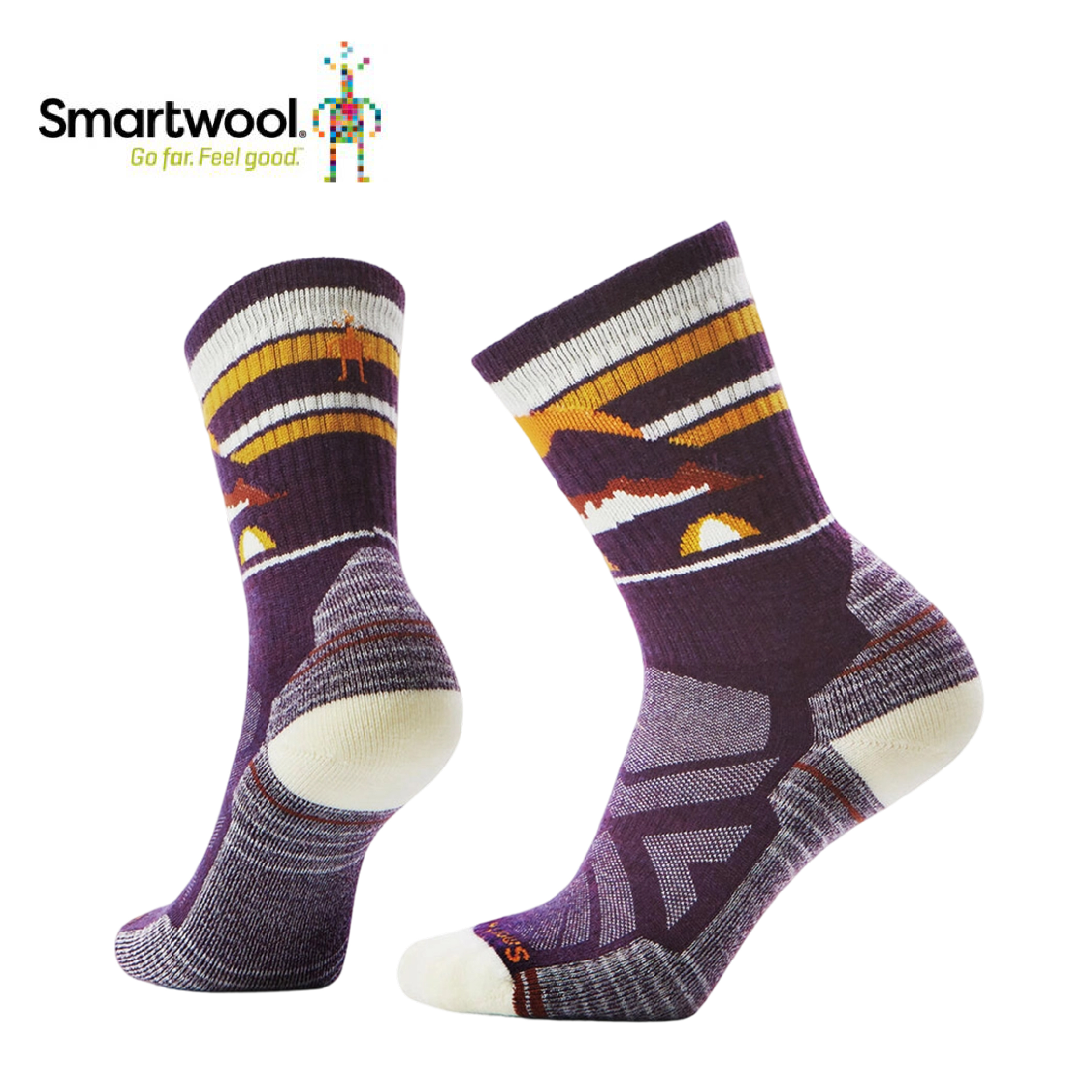 Smartwool 美國 機能輕量減震條紋中長襪 女款 (3色) 44SW002272