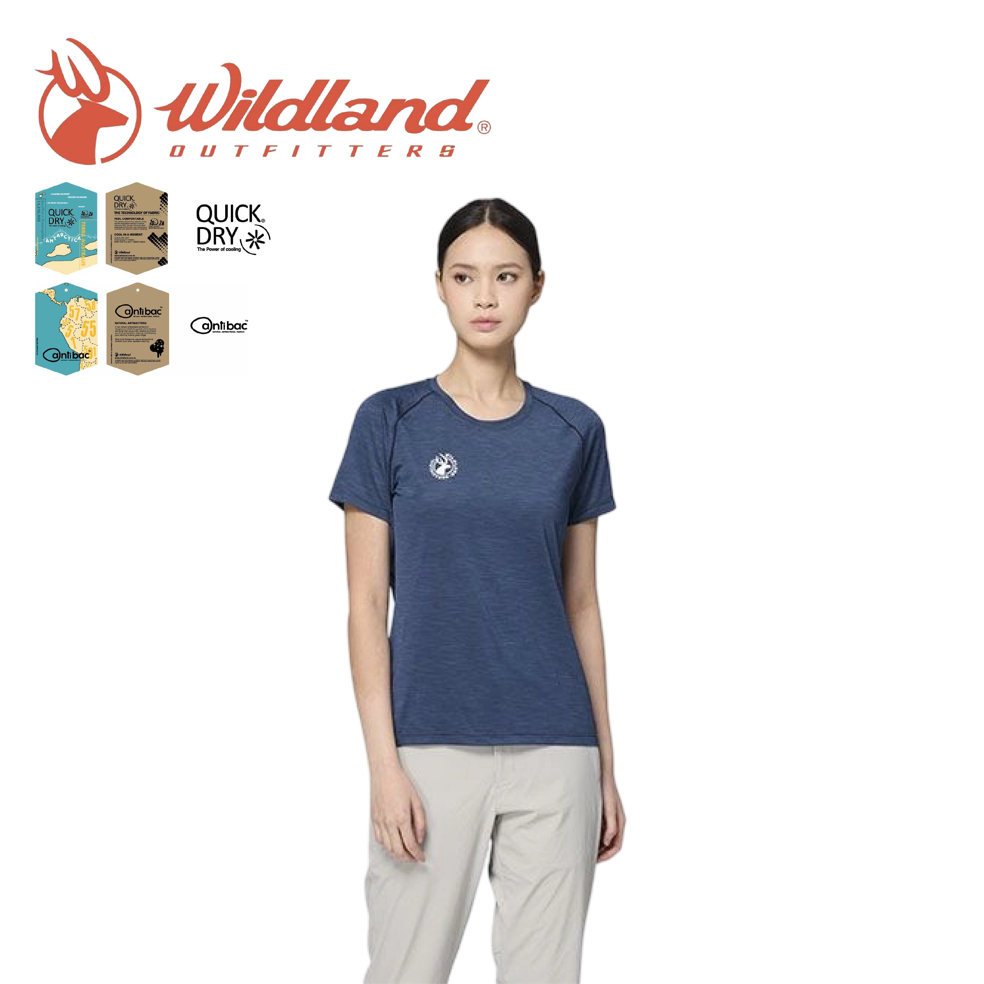 Wildland 荒野 銀纖維輕感抗菌吸排衫 女款 (3色) 10WB51601