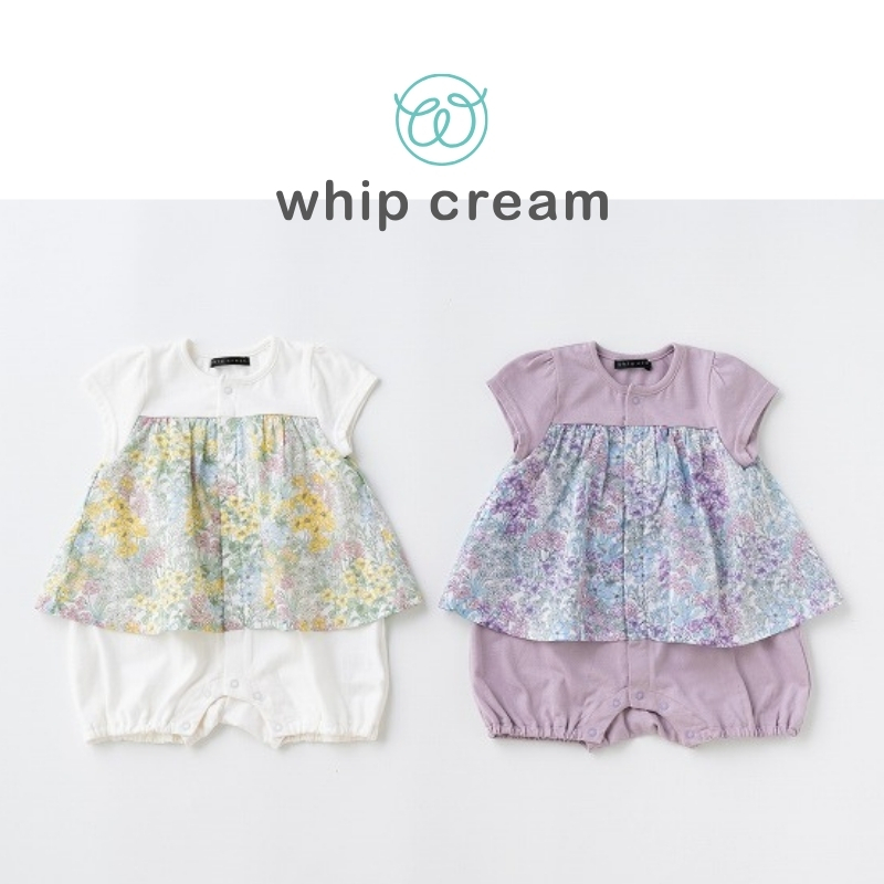 【日本 whip cream】小花柄連身包屁衣