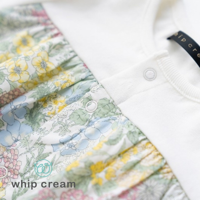 【日本 whip cream】小花柄連身包屁衣
