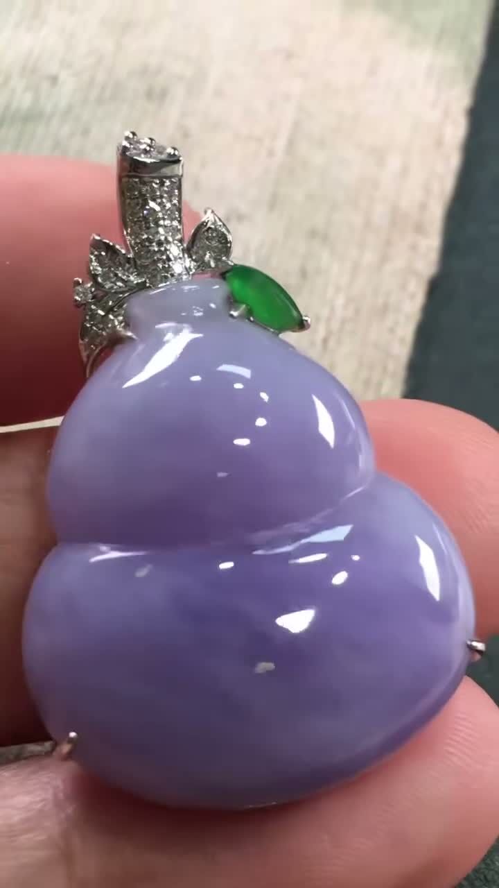 翡翠葫蘆吊墜,天然翡翠A玉, 緬甸玉, Jade, Jadeite
