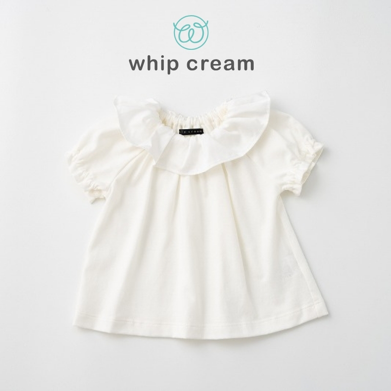 【日本 whip cream】荷葉邊短袖上衣