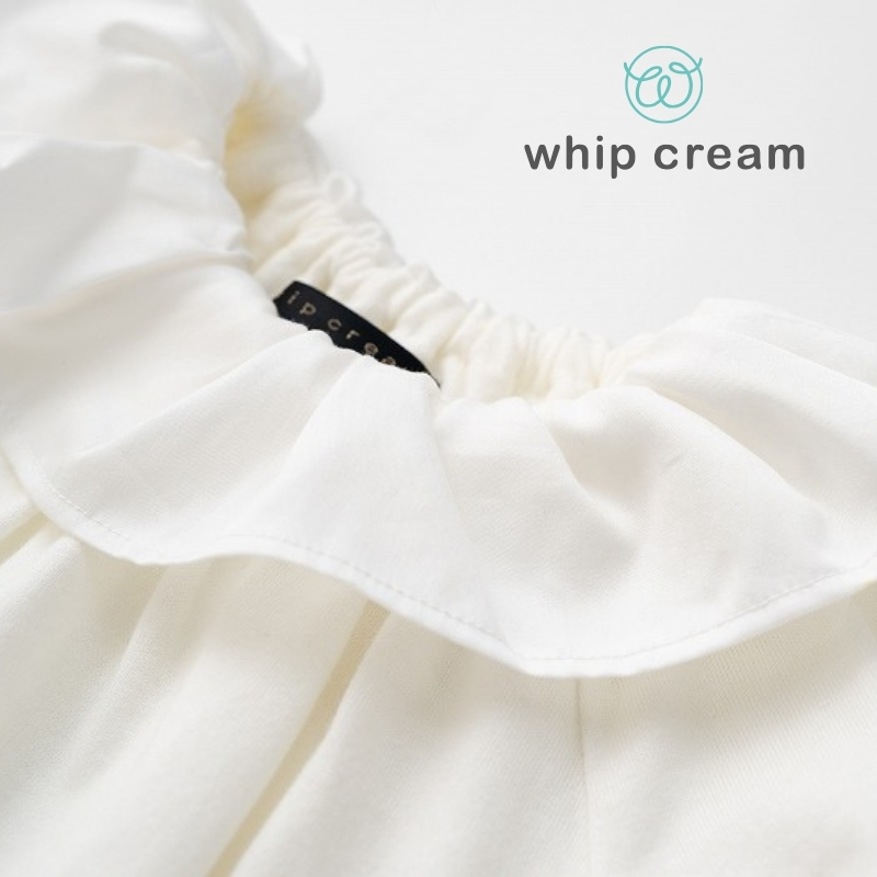 【日本 whip cream】荷葉邊短袖上衣