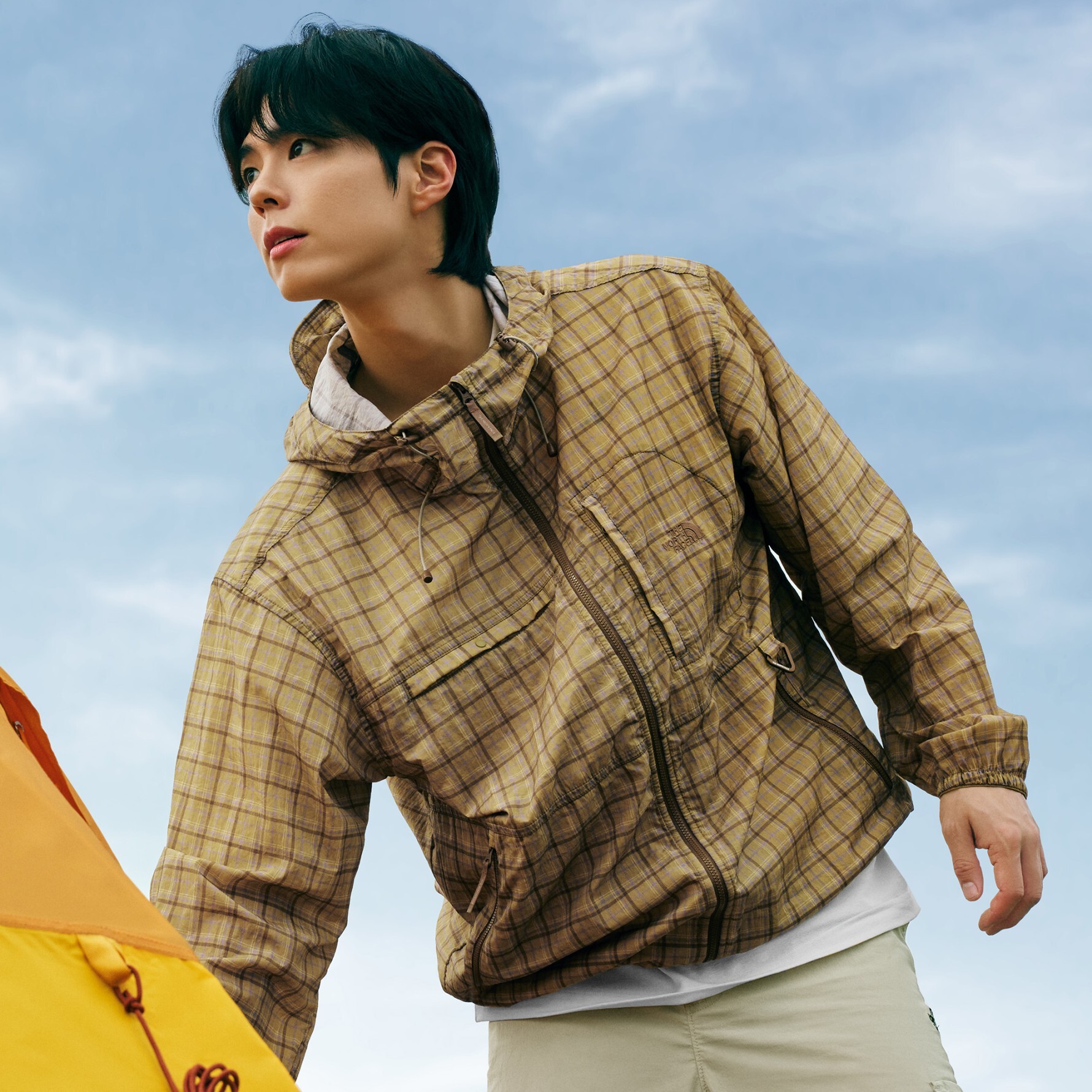 【代購】 THE NORTH FACE 26SS NOVELTY DAYCAMP 復古格紋輕量連帽防風外套 朴寶劍同款 NJ3LS07