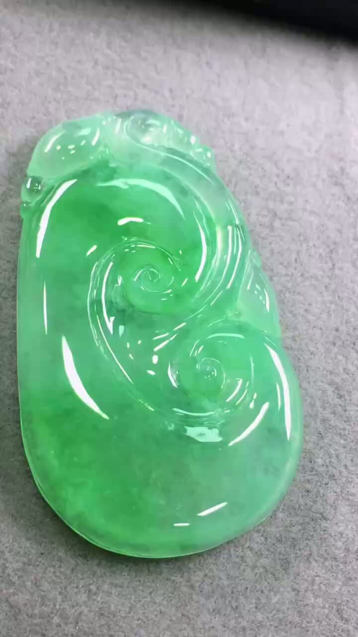 翡翠如意,天然翡翠A玉, 緬甸玉, Jade, Jadeite