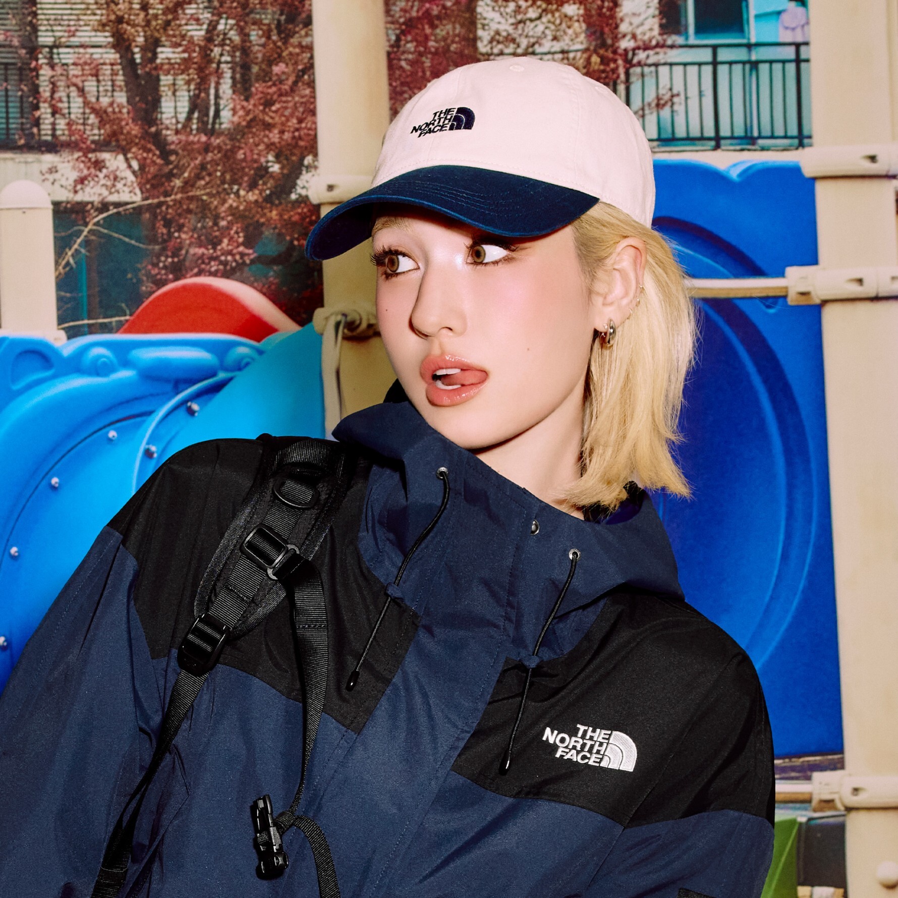 【代購】 THE NORTH FACE LOGO 復古刺繡棒球帽 NE3CS00 SOMI 全昭彌同款