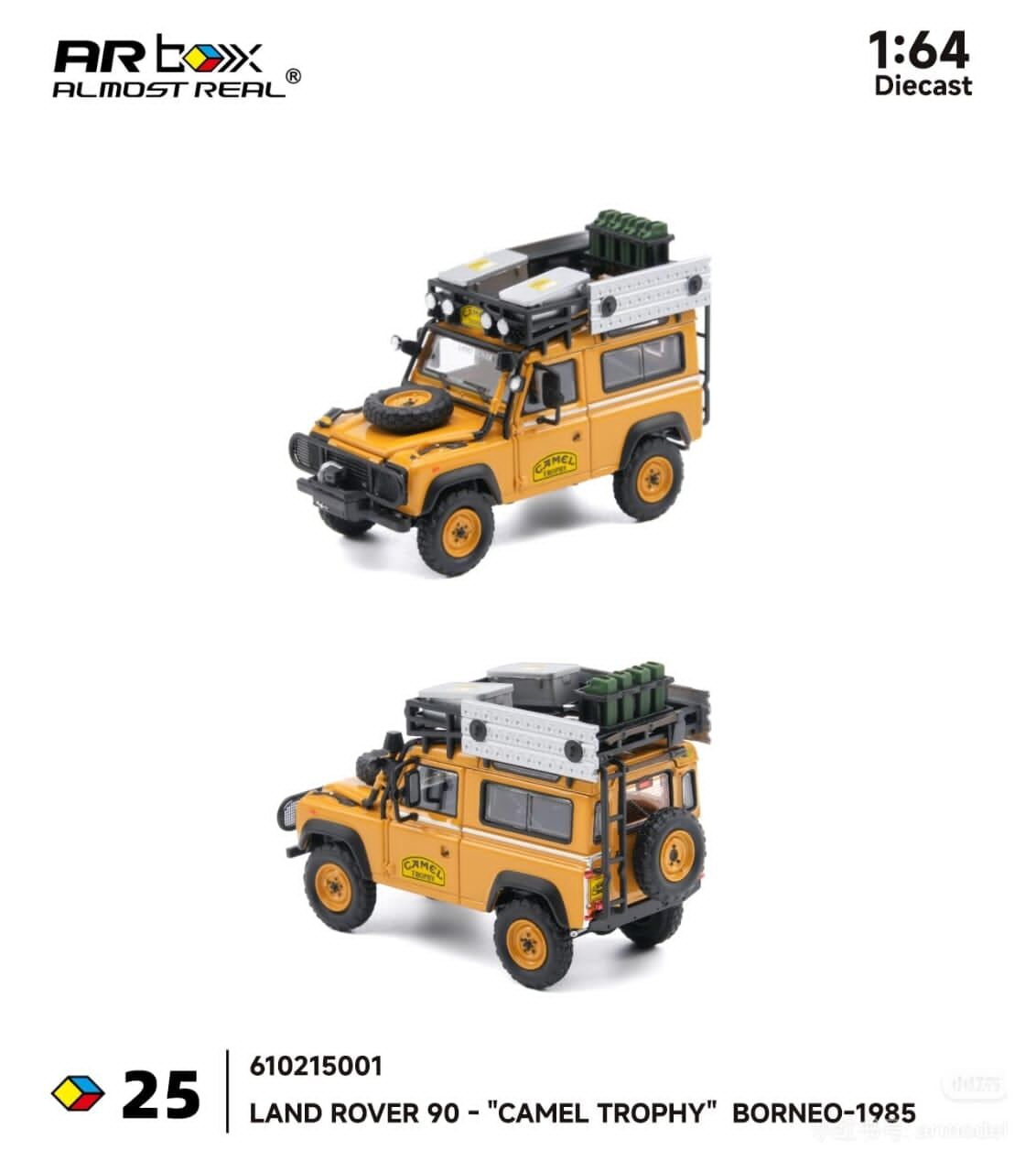 預訂:1/64 Almost Real #25 Land Rover 90 "Camel Trophy" Borneo 1985 (610215001 )