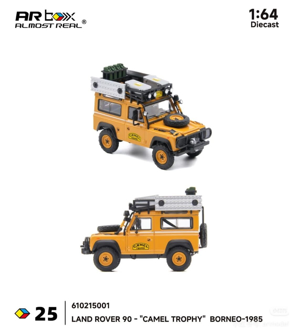 預訂:1/64 Almost Real #25 Land Rover 90 "Camel Trophy" Borneo 1985 (610215001 )