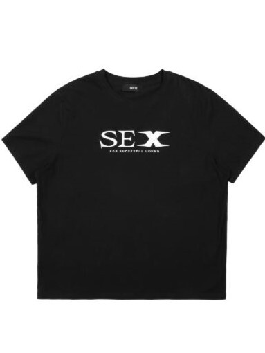 ROCKSTA Glow-in-the-Dark Letter Print Short-Sleeve T-Shirt