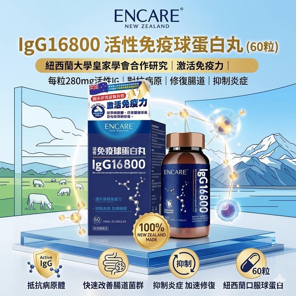 【直播】Encare LX050417  IgG16800活性免疫球蛋白丸 60粒