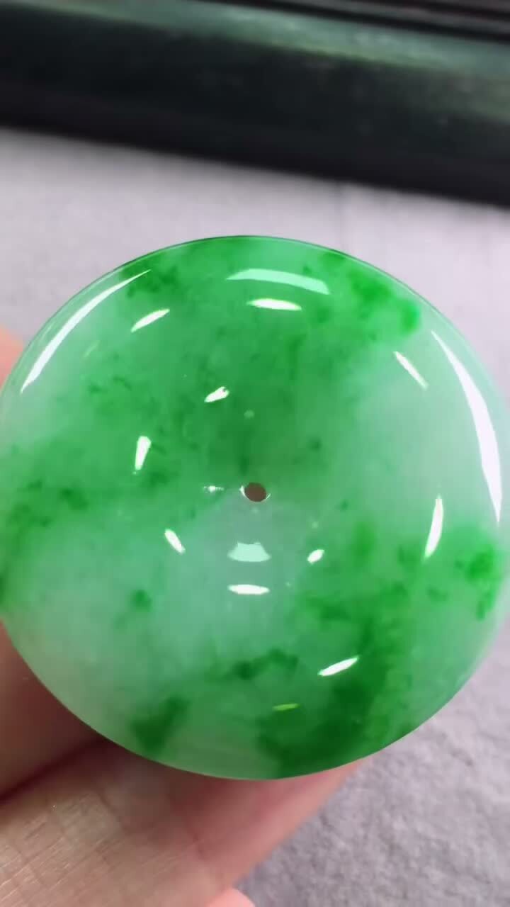 翡翠平安扣 (33.3mm直徑),天然翡翠A玉, 緬甸玉, Jade, Jadeite