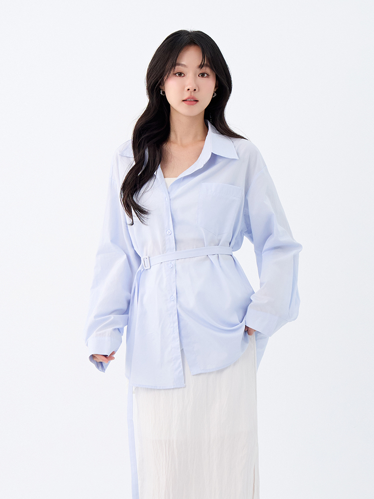 OH!HER 不對稱多變造型襯衫（萊賽爾50%）
