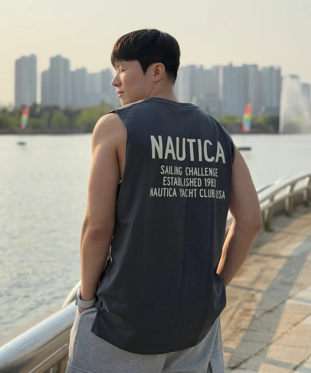【OWN】NAUTICA 大LOGO 印花 無袖上衣 背心 春夏新品 26SS 不分男女 炭灰 深藍 橄欖綠 灰色