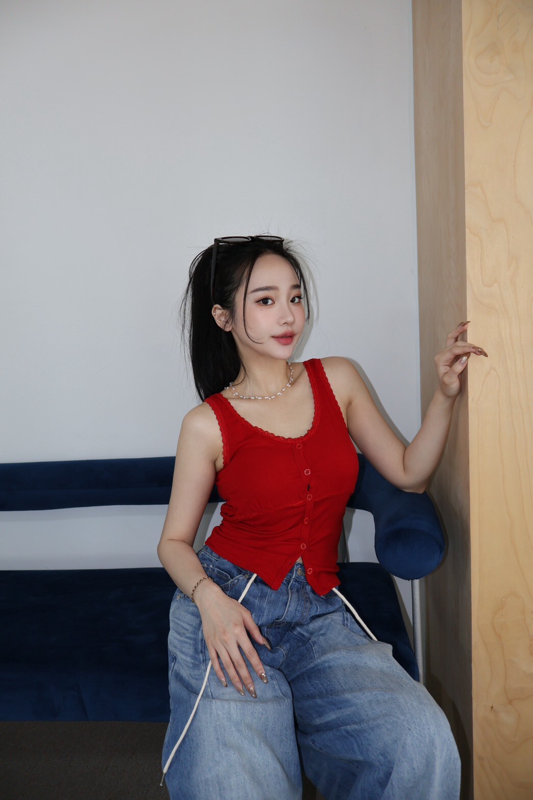K478 甜辣感蕾絲背心