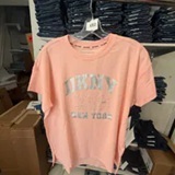 [S] DKNY PEACH SPRITZ 1989 LOGO RHINESTUD TEE, DP6T1580-ADD (SD1890)