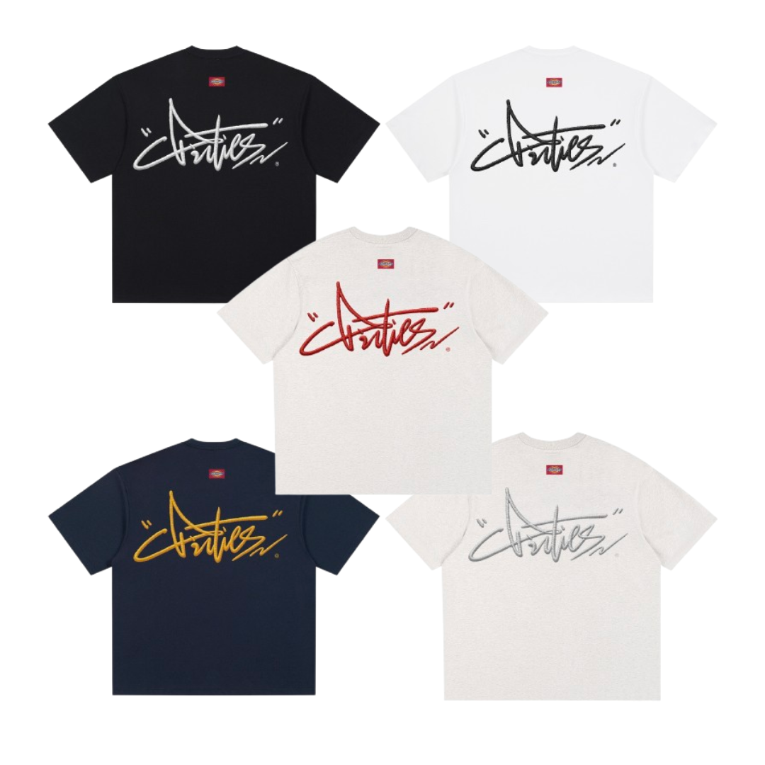 『預購商品』Dickies 草寫刺繡字母 寬鬆短踢 DKU262NKT466