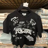 [S] DKNY BLACK 1989 NOTEBOOK SCRIBBLE GRAPHIC TEE, P61HZXTG-BLK (SD1894)