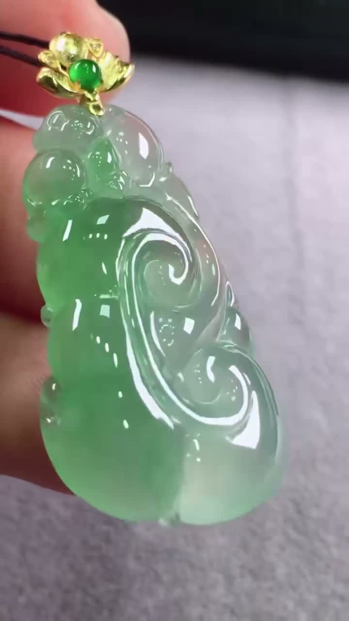 翡翠如意,天然翡翠A玉, 緬甸玉, Jade, Jadeite