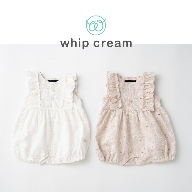【日本 whip cream】刺繡蕾絲包屁衣