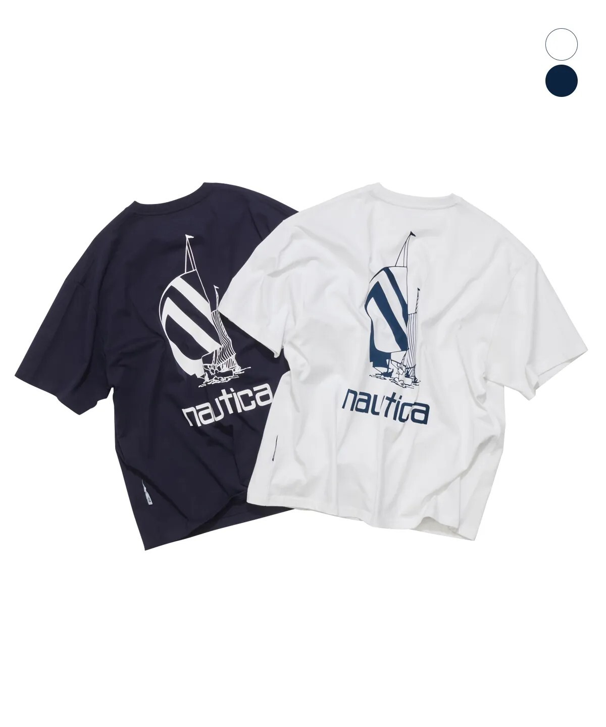 【OWN】NAUTICA 大LOGO 印花 短袖上衣 寬鬆 帆船 百搭 春夏新品 26SS 不分男女 白色 暗藍色