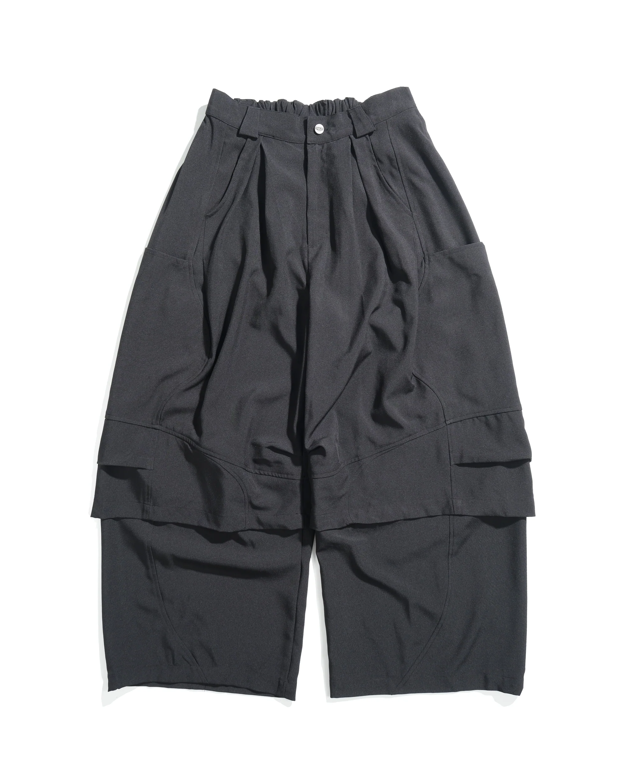 Octo Gamabol S26-SD1-P Layered Wide Pants - Black