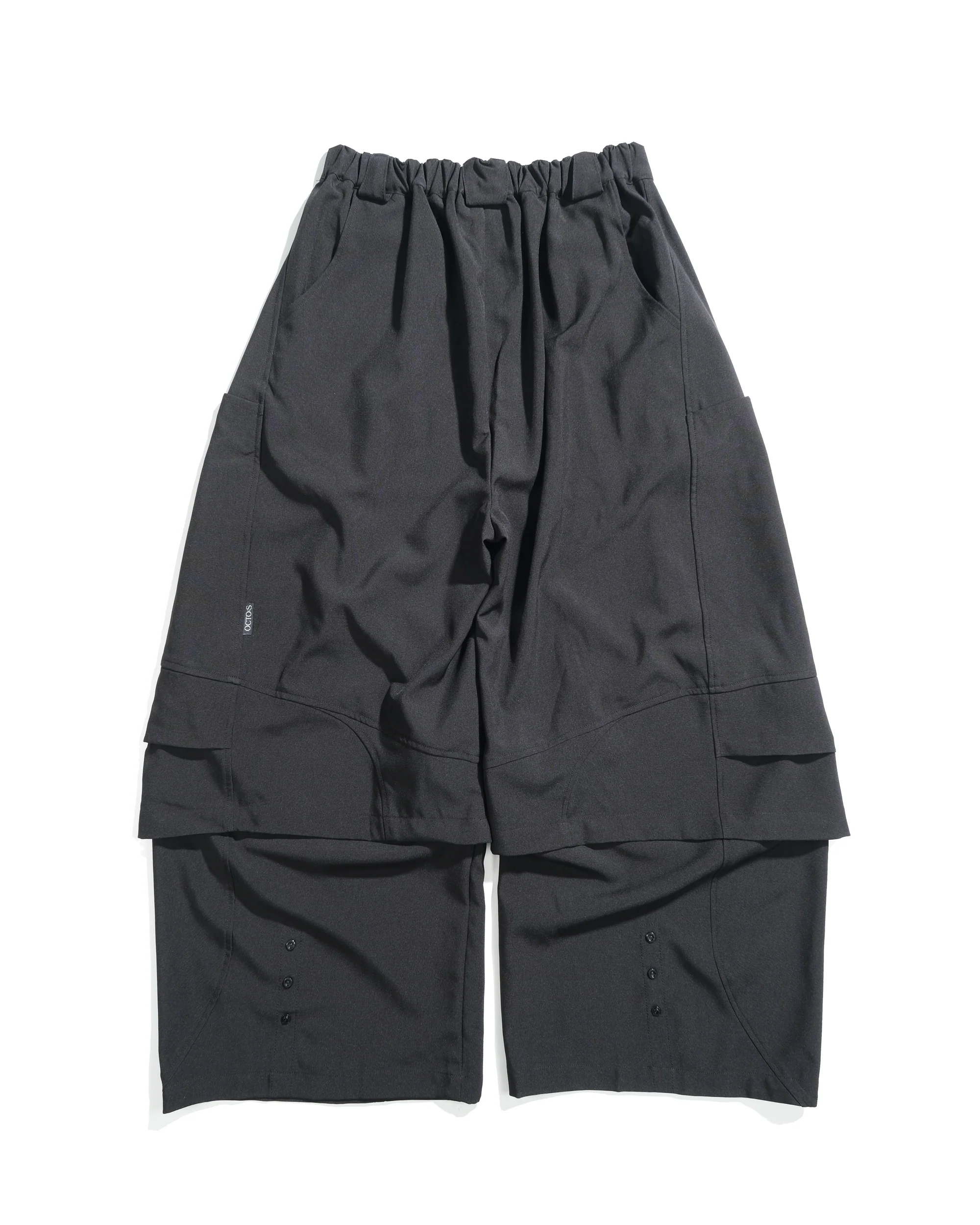 Octo Gamabol S26-SD1-P Layered Wide Pants - Black