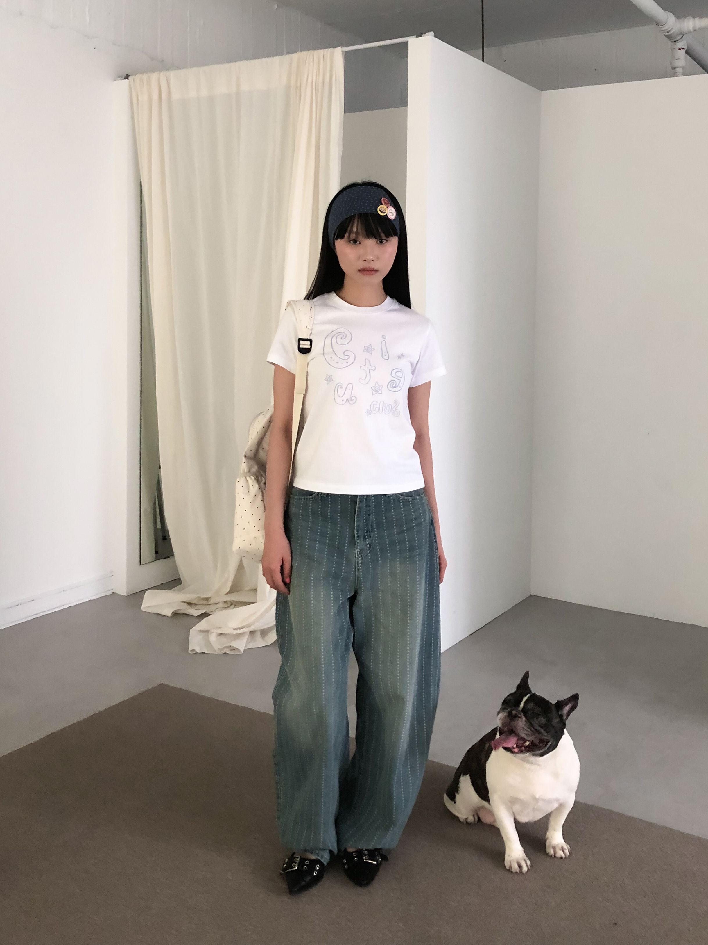 blue tab pants #長褲