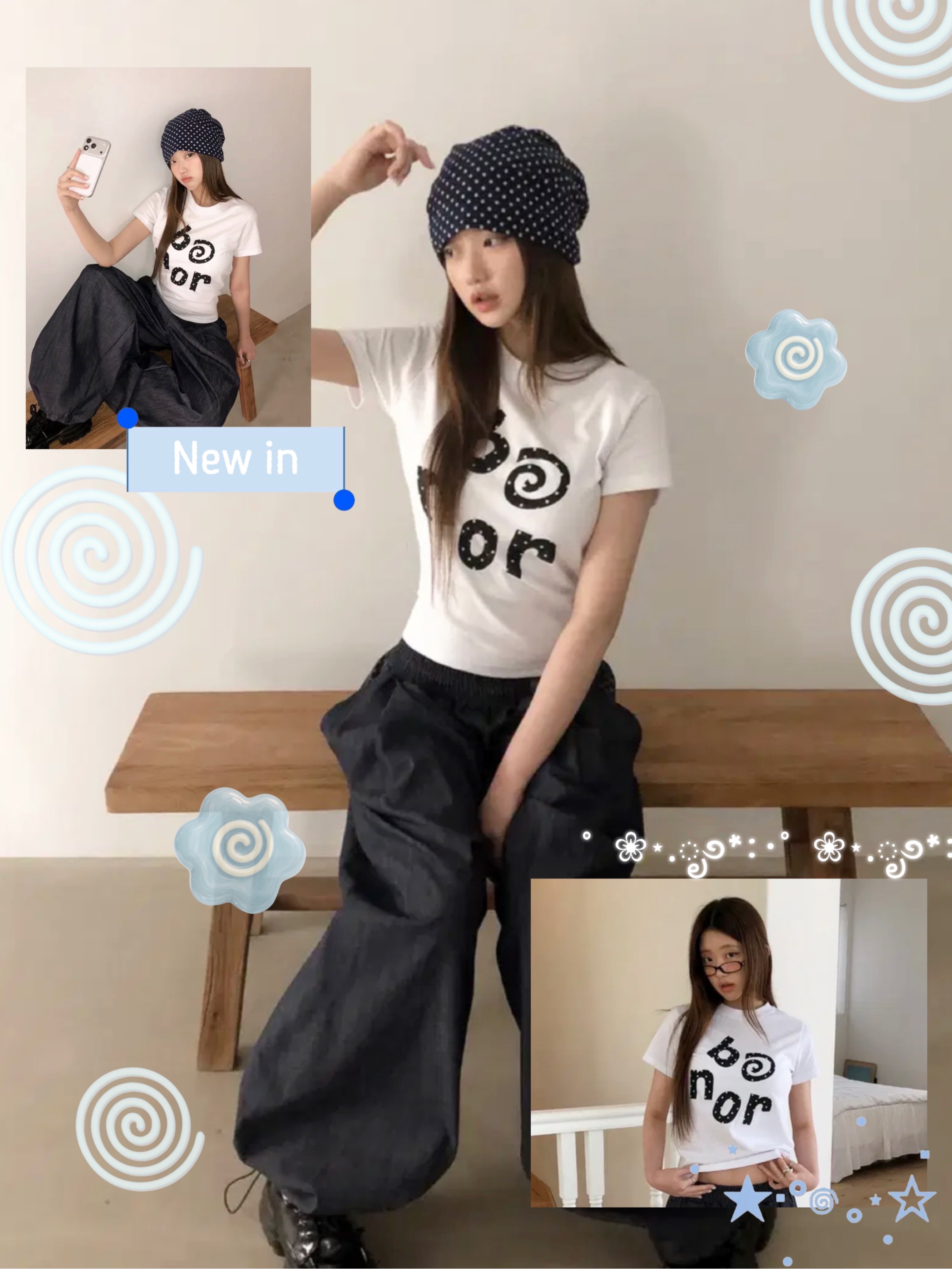 【網站限時優惠】Bonor波點字母Tee