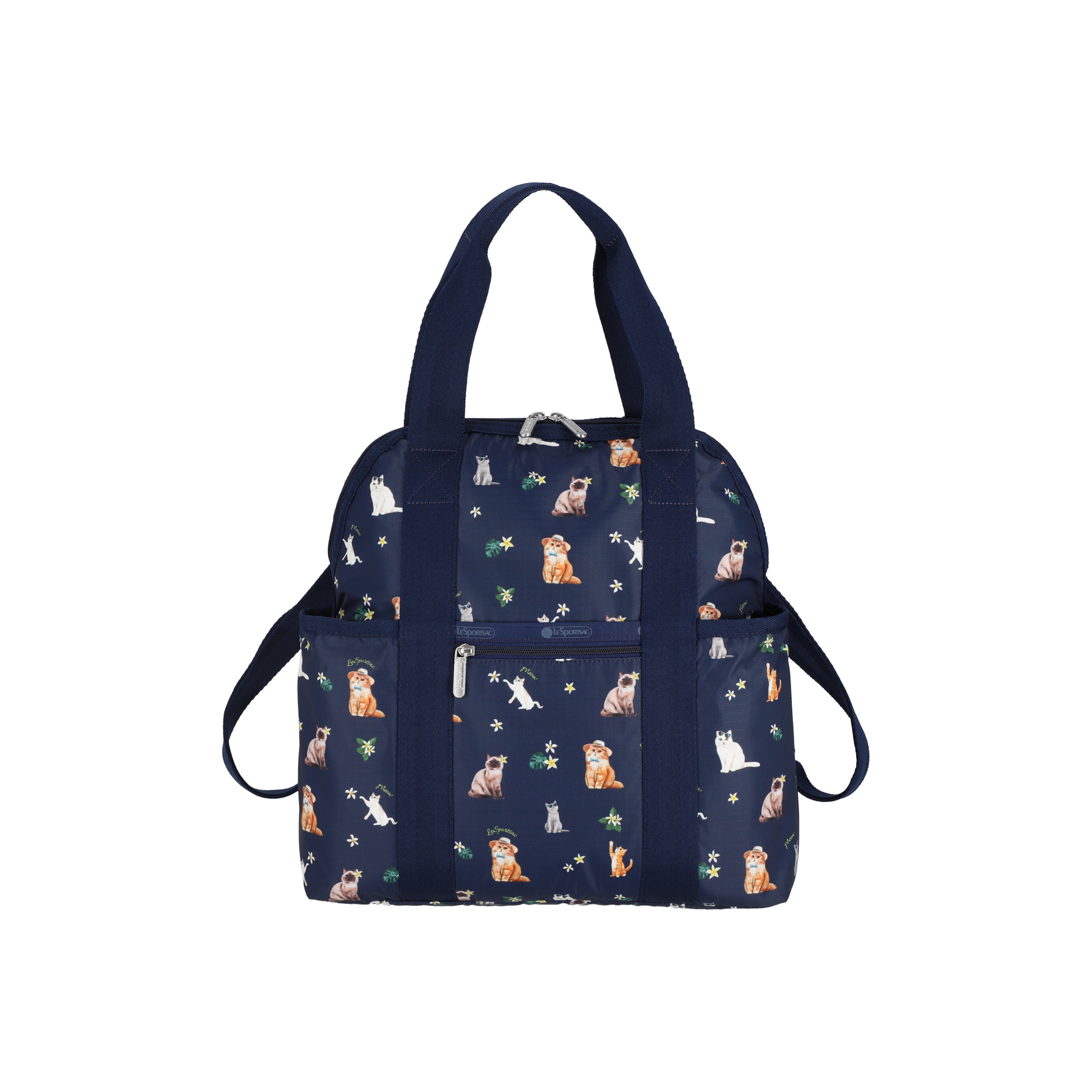 DOUBLE TROUBLE BACKPACK (TROPICAL MEOW CAT)