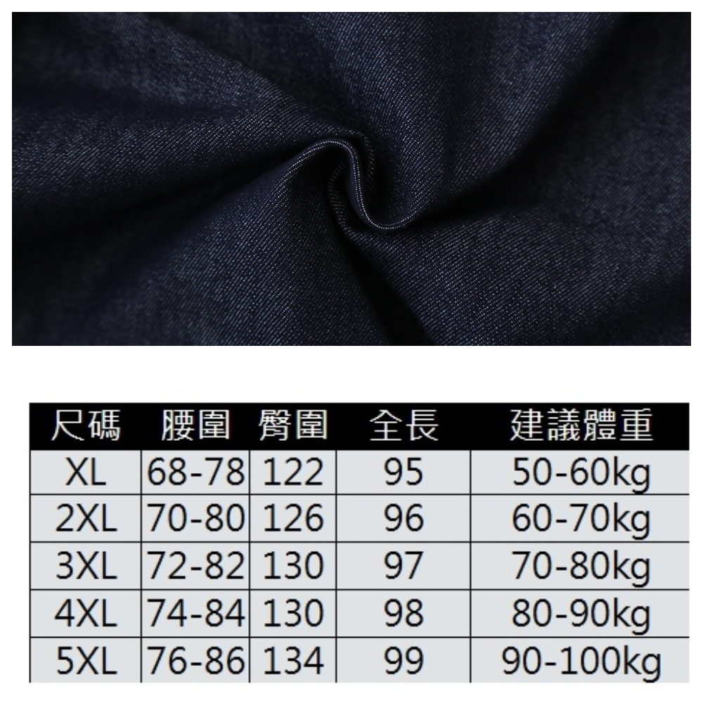 【ASister 小姊姊】AS2437#女裝｜中大尺碼休閒褲☆鬆緊帶流線顯瘦牛仔寬褲(藏藍色 XL-5XL 602)